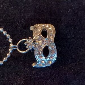 💵2/$10Bundle and Save💵 Silver Toned Maskerade Mask Pendant With White Stones